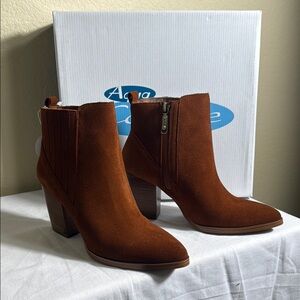 Women's Brown Ankle Boots aqua college water proof